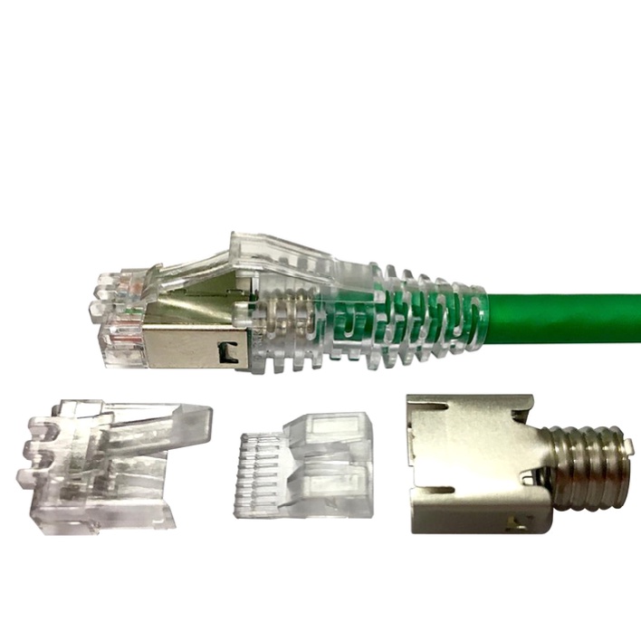 Đầu bấm mạng RJ45 CAT6A (Loại 3 mảnh) Category 6, Shielded, Cable