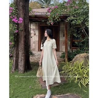 Váy Polo Nữ Dáng Dài Cổ Đức Kèm Váy 2 Dây Lụa, Đầm Maxi Dáng Suông Có Ảnh Thật