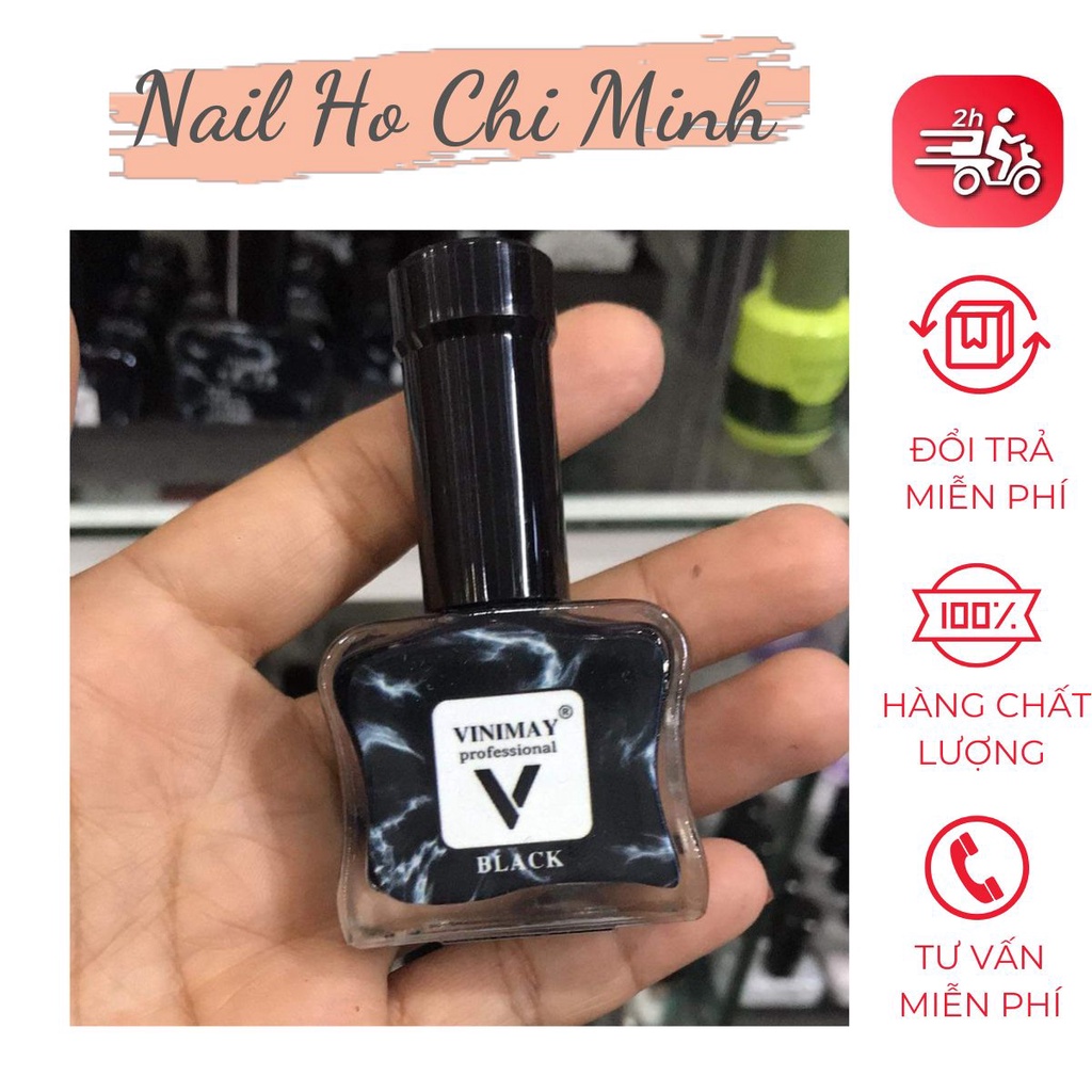 [CHÍNH HÃNG] Loang cồn đen, trắng Vinimay chính hãng - loang cồn trang trí móng tay nghệ thuật 15ml (lẻ 1 chai)