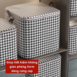 Túi Đựng Chăn Màn Quần Áo Hình CARO 100L Có Thể Gấp Gọn Tiện Lợi