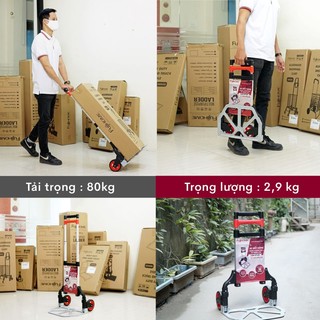 Xe đẩy hàng 2 bánh rút gọn FUJIHOME HT-280 hỗ trợ vận chuyển các loại hàng hóa nặng (lên tới 80kg)