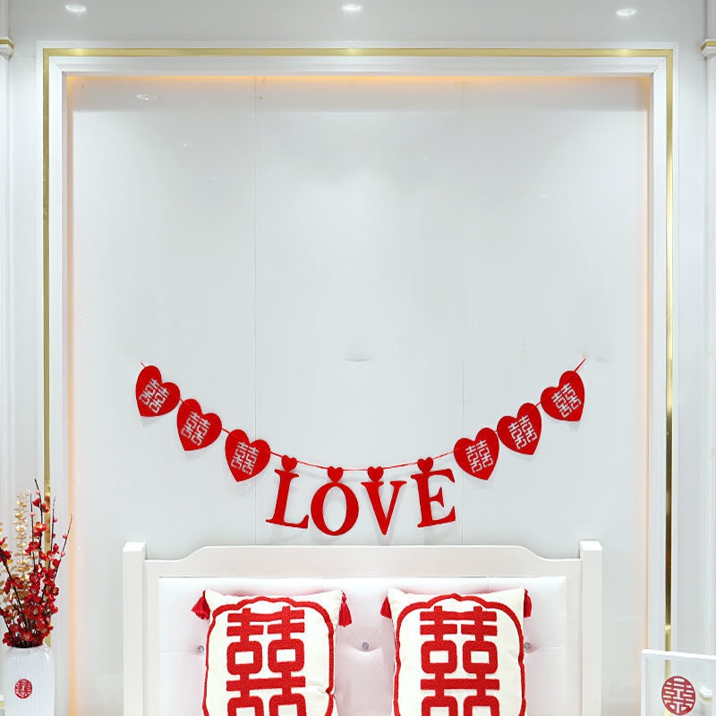 Dây chữ HAPPY WEDDING trang trí đám cưới, phòng cưới - Kem Shop K260