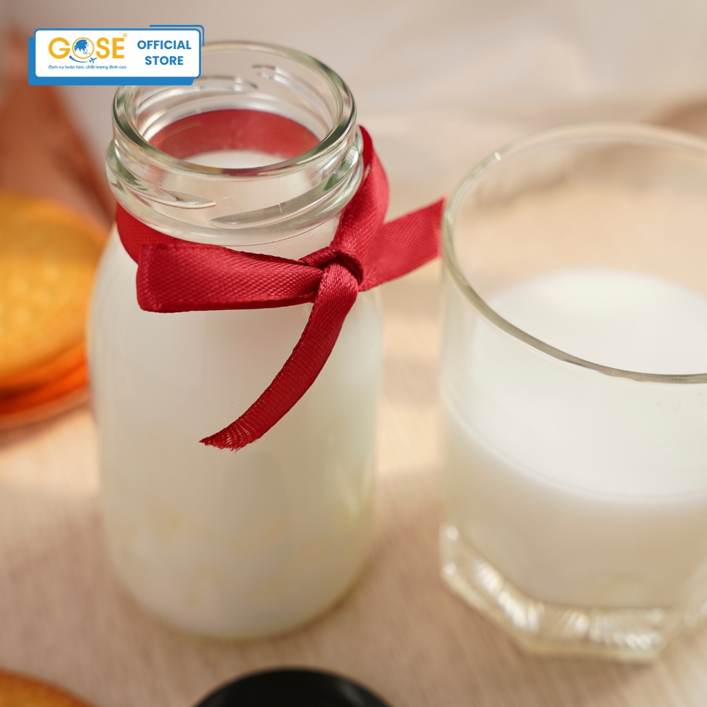 Ảnh Lọ thủy tinh đựng sữa GOSE chai đựng nước ép sinh tố đồ uống handmade đủ kích cỡ 4