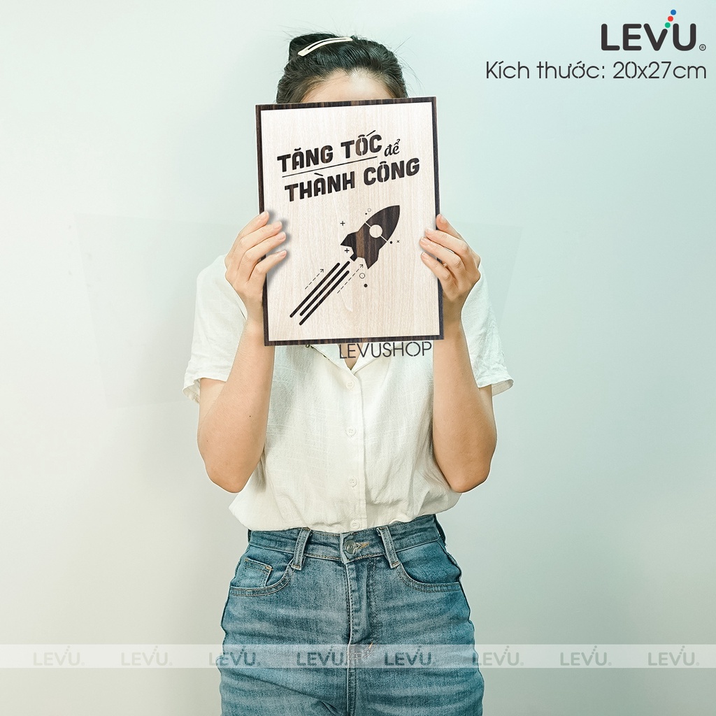 [Tăng tốc để thành công] Tranh văn phòng tạo động lực làm việc LEVU026