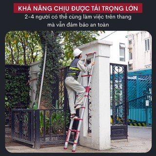 Thang nhôm đơn rút gọn FUJIHOME TLI500R - Cao 5m - Đế cao su chống trượt - Nhập khẩu chính hãng