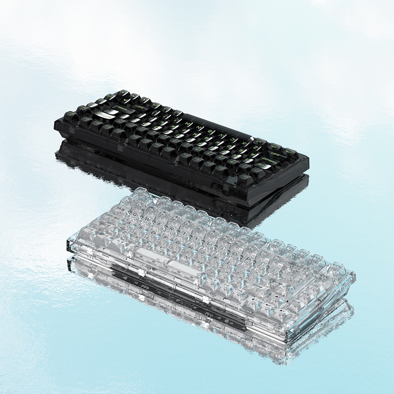 Bàn phím FL-Esports Q75SAM (Transparent White Light Ice Keycap ...