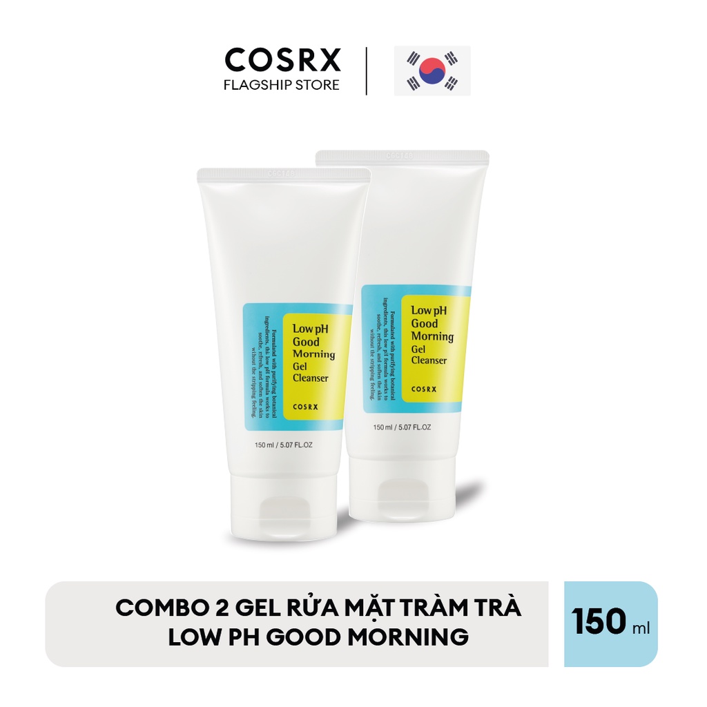 Ảnh Combo 2 Gel Rửa Mặt (Tràm Trà, 0.5% BHA) COSRX Low pH Good Morning Gel Cleanser (150ml) 2