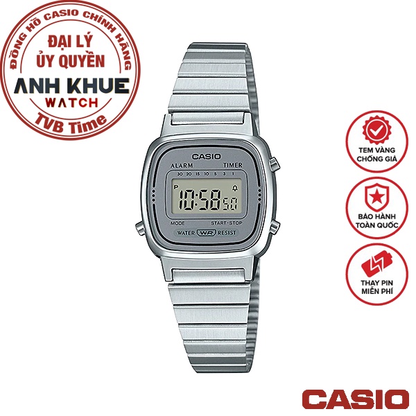 Đồng hồ nữ dây kim loại Casio chính hãng Anh Khuê LA670WA-7DF (24mm)