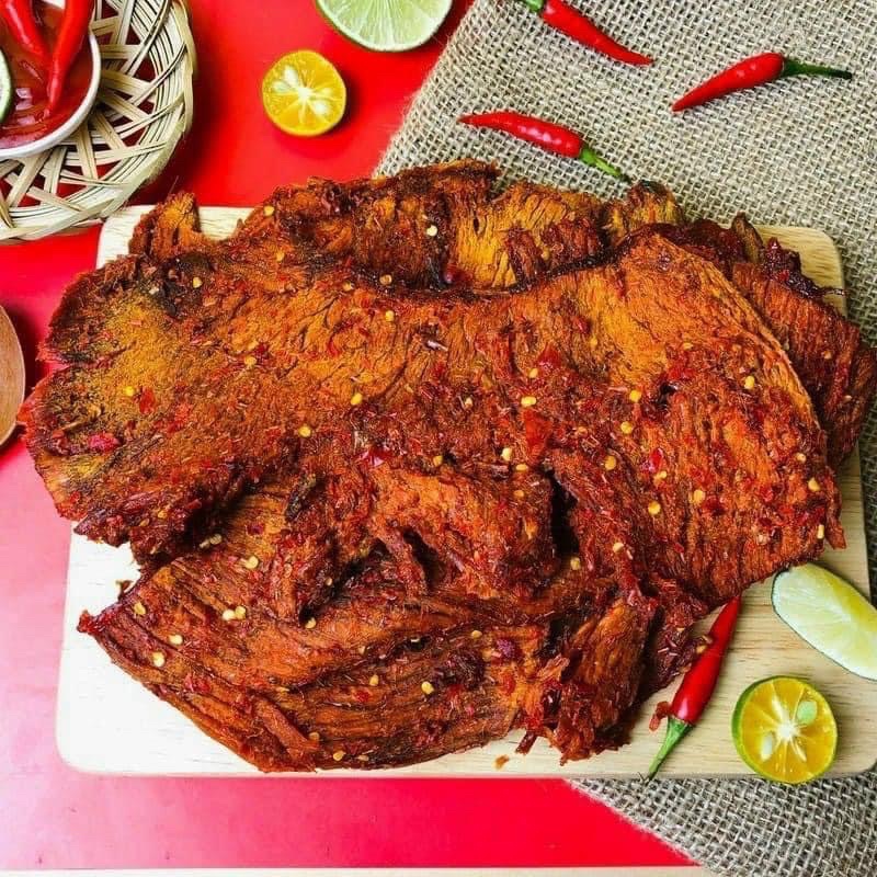KHÔ BÒ MIẾNG TÂY NGUYÊN ĐẶC BIỆT LOẠI 1 cam kết bò thật 100% hộp 250GR