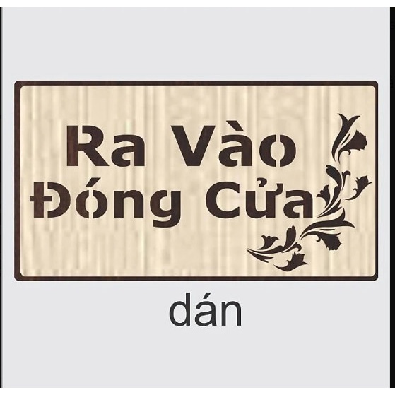 Bảng Gỗ Trang Trí Ra Vào Đóng Cửa, Bảng Gỗ Decor Ra Vào Nhớ Đóng Cửa