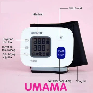 [Chính hãng] Máy Đo Huyết Áp Cổ Tay Omron - HEM-6161 - bảo hành 5 năm - UMAMA