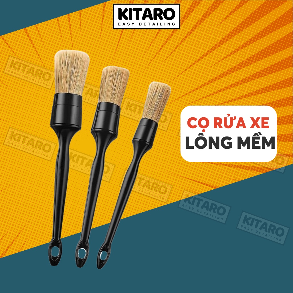 Cọ Rửa Xe Cán Nhựa Cao Cấp, Vệ Sinh Chi Tiết Xe Máy Ôtô Lông Mềm Mịn ...