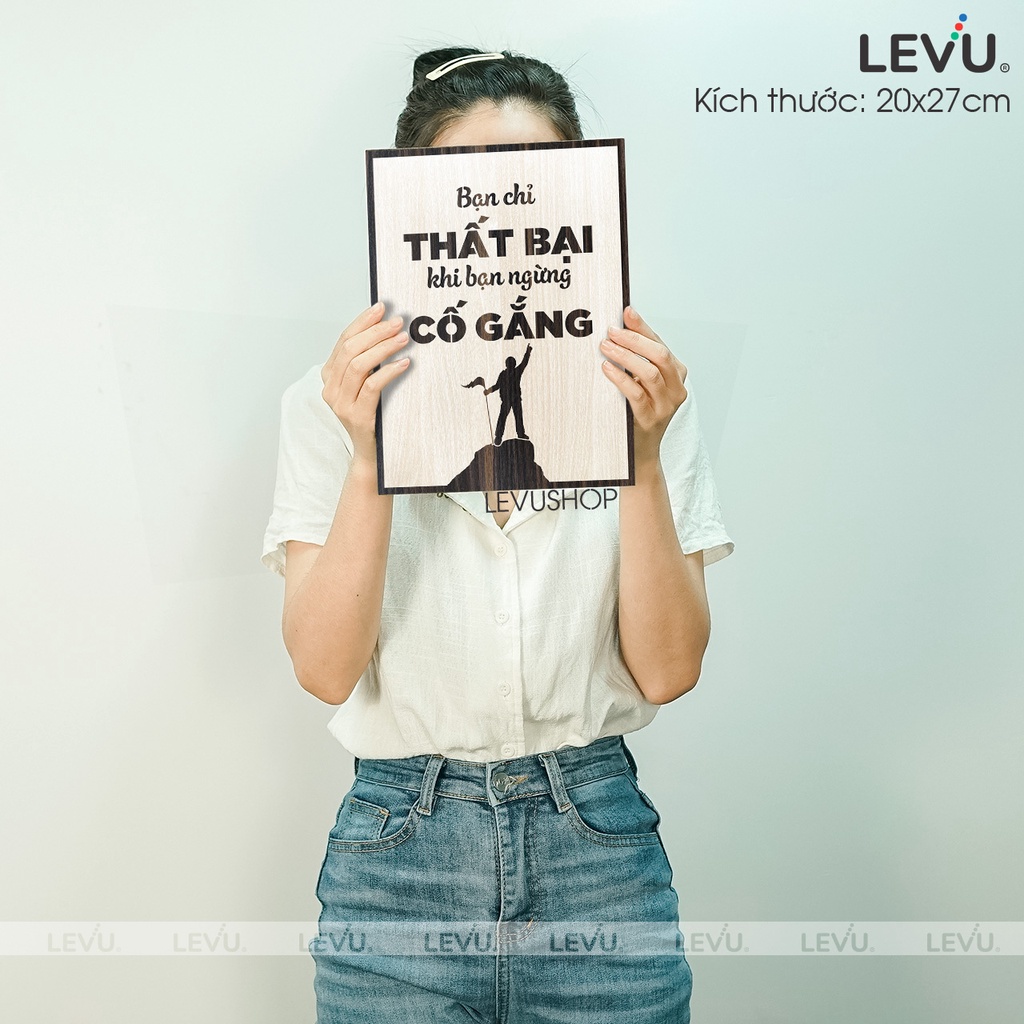 Tranh Treo Tường Gỗ LEVU049 trang trí phòng học