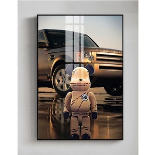 Tranh Treo Tường Bearbrick Hiện Đại - Tranh Laminate Tráng Gương