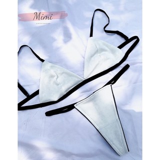 #29 Set đồ lót áo bralette trắng phối áo không mút, không gọng