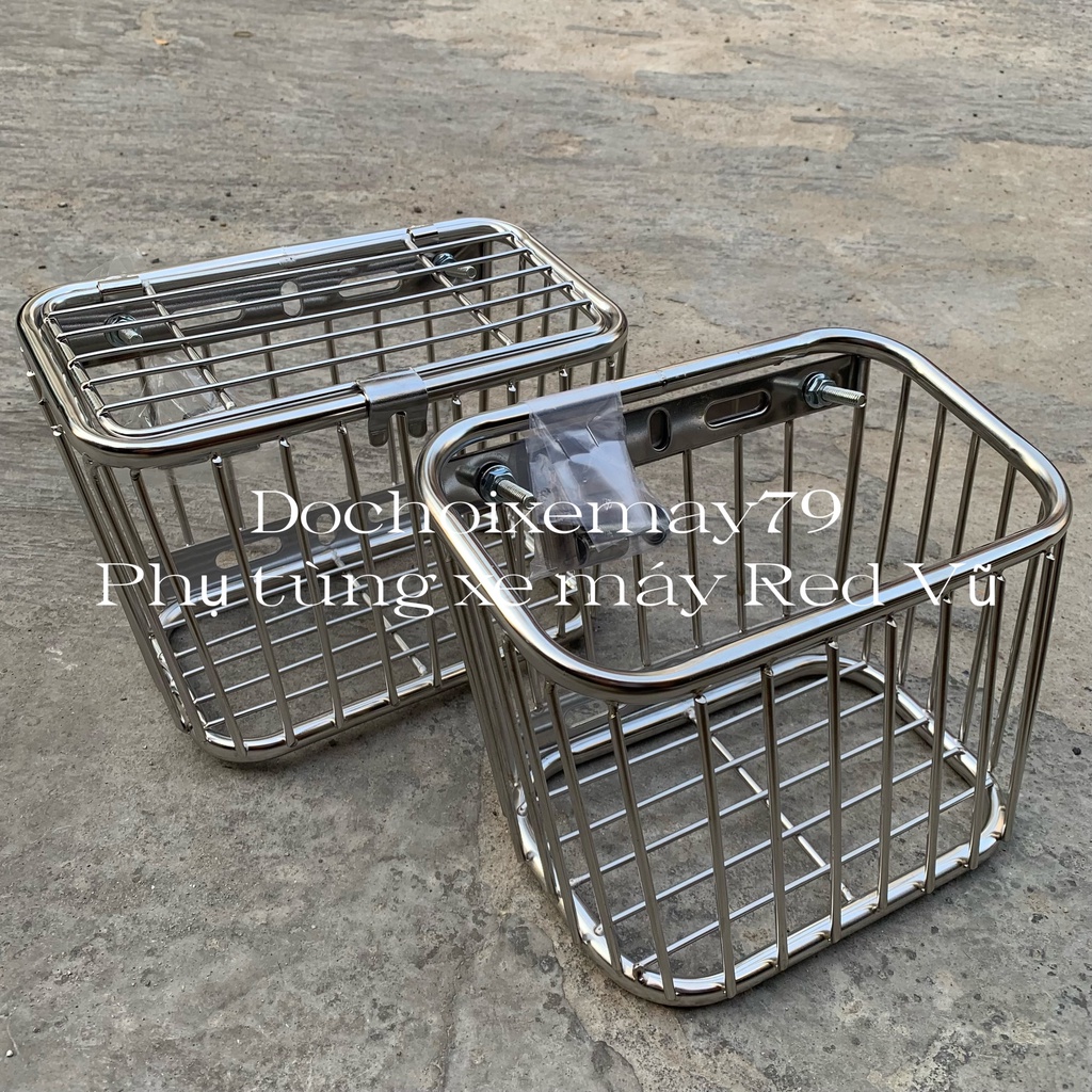 Rổ inox mini gắn mọi loại xe máy | Shopee Việt Nam