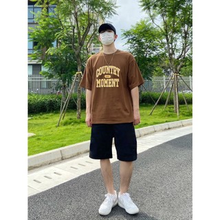Bộ Hè Nam Thể Thao COUNTRY Dáng Rộng BASSIC Cá Tính, Áo Kèm Quần Cotton Mềm Mịn Thấm Hút Mồ Hôi Tốt