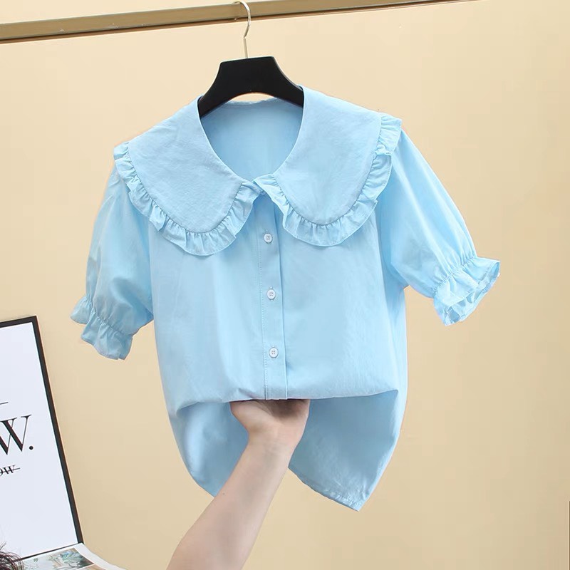 Áo sơ mi bé gái size đại BEESHOP áo cổ bèo cho bé H24040