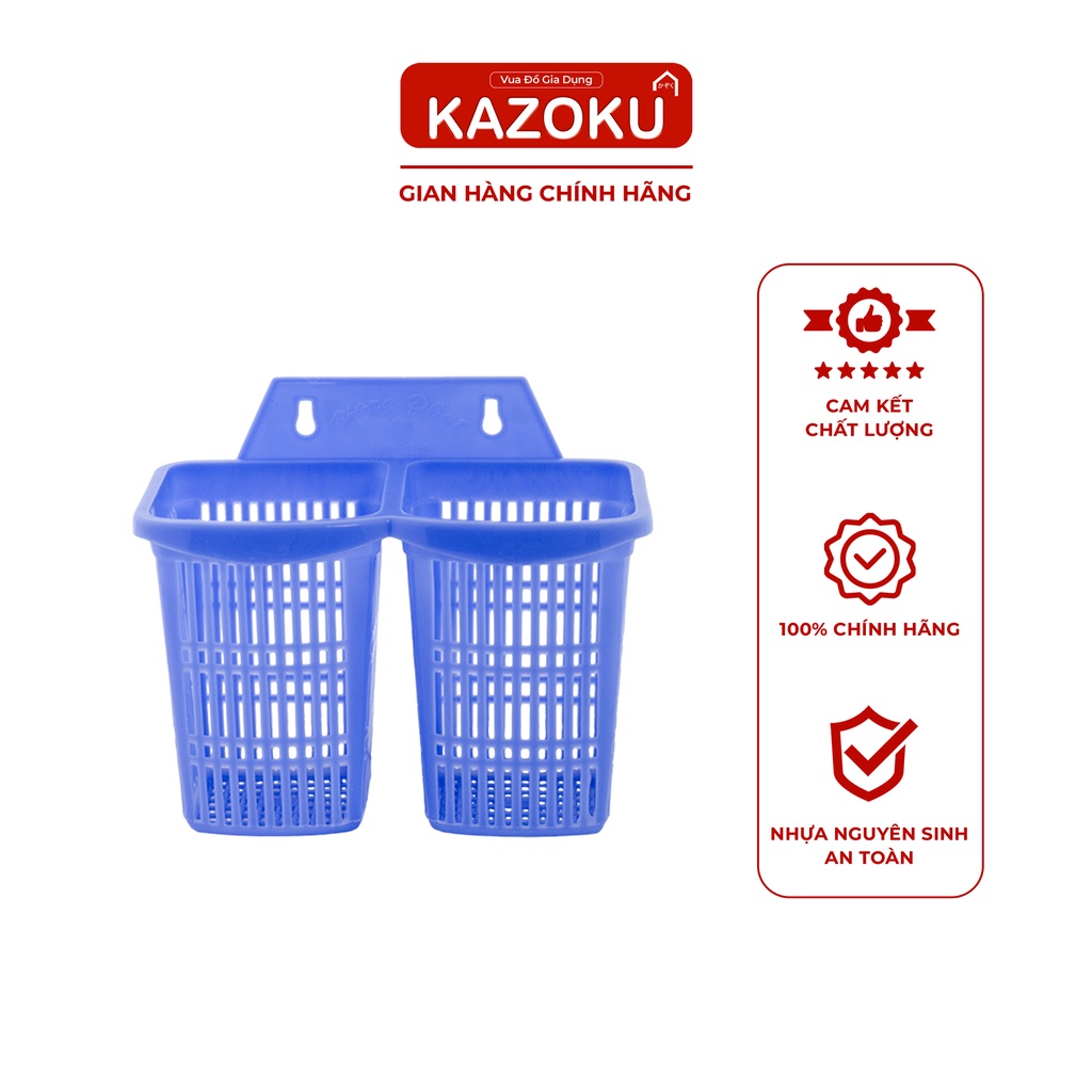 Ống đựng muỗng đũa nĩa ráo nước bằng nhựa - CÓ NGĂN - [HPODD] - Vua Đồ Gia Dụng Kazoku
