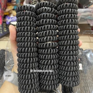 combo set 10 dây buộc tóc lò xo Thái size 5cm loại 1 dày dặn chuẩn Kab-kèm video shop quay