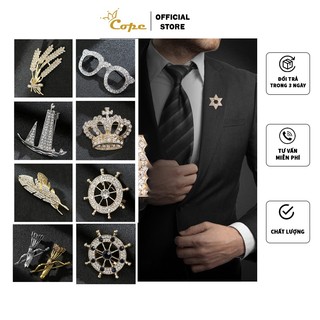 Cài áo vest nam sang trọng, trâm cài áo vest, ghim cài áo pin cài áo không rỉ cope88