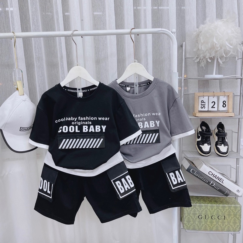 Bộ đồ size đại cho bé 32-42kg -quần áo bé trai mùa hè