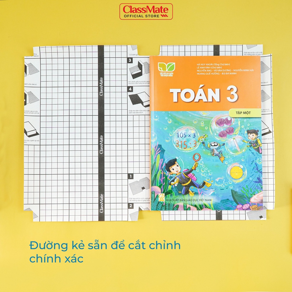 Decal Bọc Sách Giáo Khoa Cải Cách CLASSMATE Chất Liệu Nhựa Trong, Dẻo, Bền, Chống Thấm DC314 (190x265mm)