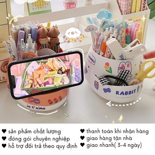 Hộp Đựng Bút Cute Trong Suốt Để Bàn Nhiều Ngăn Đa Năng Học Sinh Timo DDT27