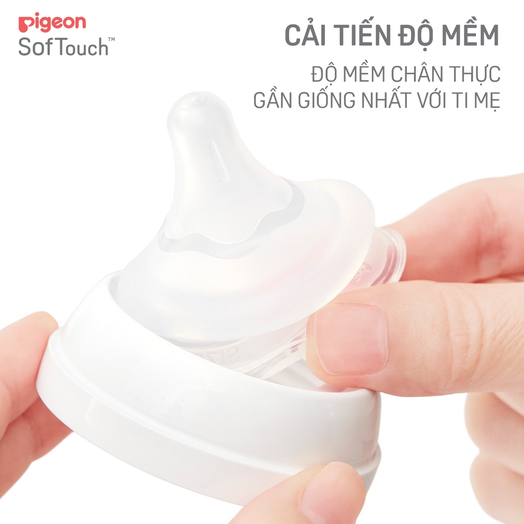 Ảnh Núm ty Pigeon siêu mềm Plus thế hệ III phiên bản Nhật (2 cái/hộp) 4