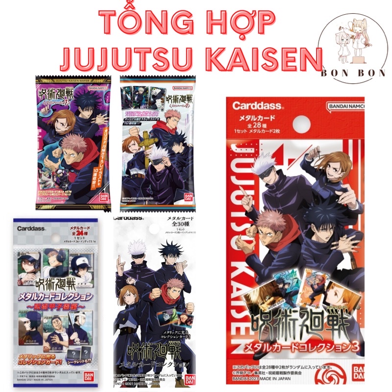 Pack Jjk Metal Thẻ Nhân Phẩm Jujutsu Kaisen Bandai Metal Card