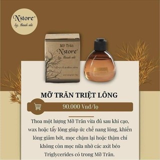 Mỡ Trăn Nguyên Chất N'store triệt lông, mờ rạn da, dịu vết bỏng lành tính tại nhà 75gr