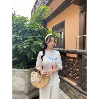 thời trang nữ lụa cao cấp hottrend hạc bội. đồ bộ đi chùa