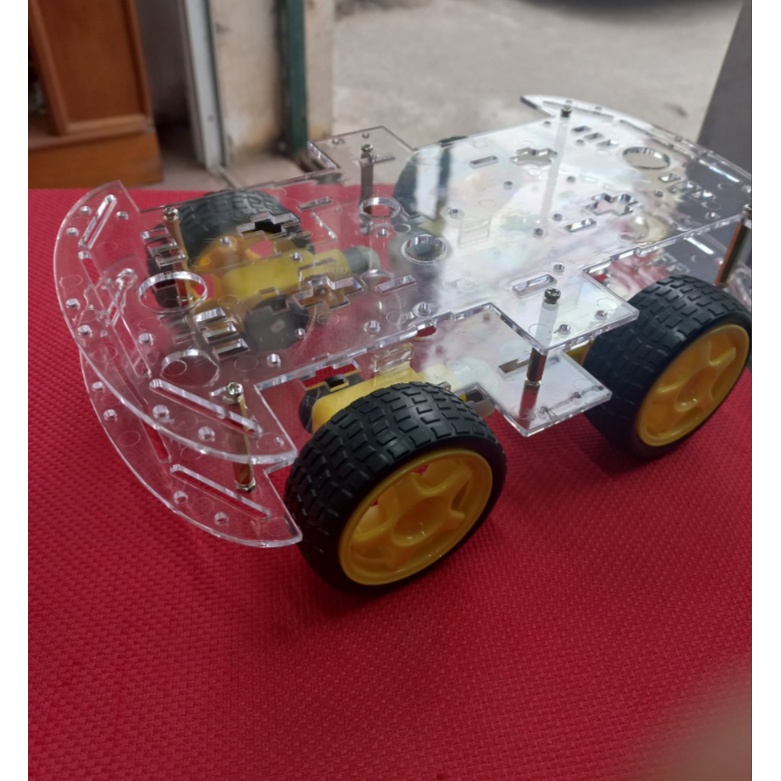 Khung xe robot 2 tầng 4 bánh tự học lập trình điều khiển Arduino ...