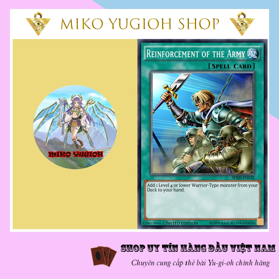 Miko Yugioh Thẻ Bài Yugioh Chính Hãng Tiếng Nhật Reinforcement Of The Army Rc04 Shopee 8102