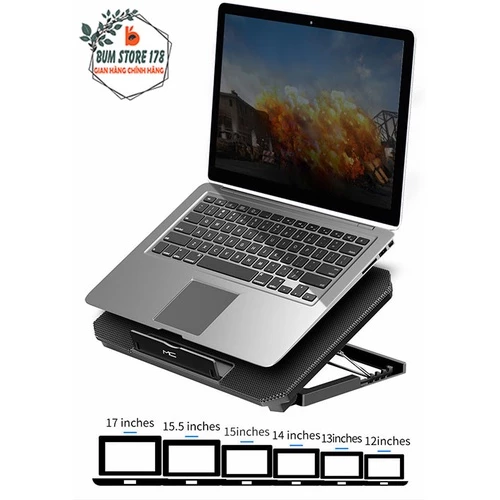 Đế quạt tản nhiệt laptop ERGONOMIC Q100 với khả năng tản nhiệt tối ưu, Giá đỡ tản nhiệt laptop thiết kế cứng cáp