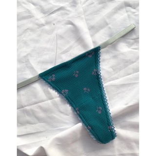 #79 Set đồ lót áo bralette hoa nhí xanh không gọng, mút