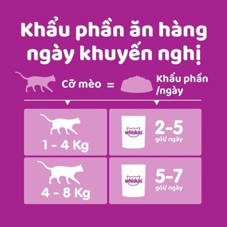 Pate Whiskas Gói 80g Cho Mèo Con Và Mèo Lớn Nhiều Vị Thơm Ngon Giàu Dinh Dưỡng