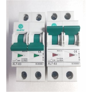 Bộ ngắt mạch CB điện một chiều cầu dao cho Solar Năng Lượng Mặt Trời DC 800v -20A