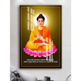 Tranh Treo Tường Đức Phật Thích Ca Mâu Ni - Tranh Laminate Tráng Gương (60x90cm)