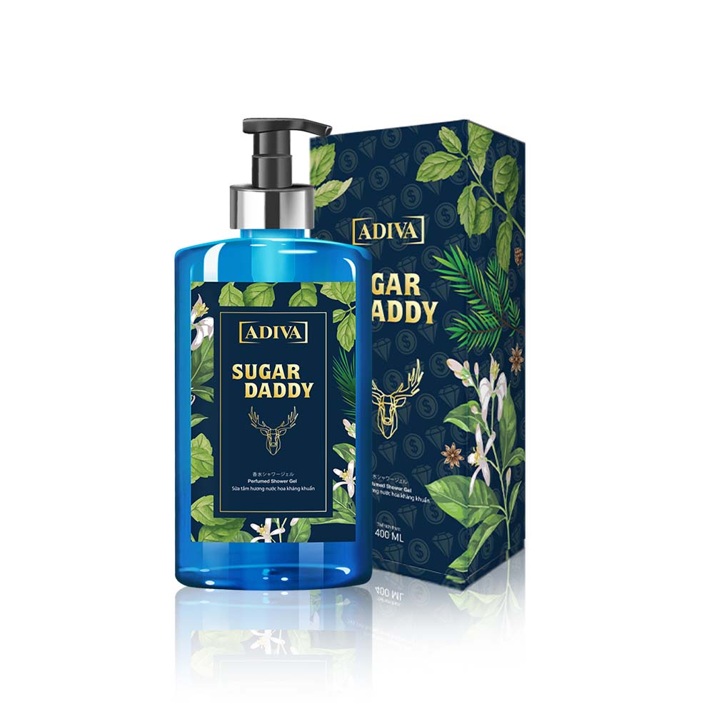 Ảnh Sữa Tắm  Hương Nước Hoa Kháng Khuẩn Cho Nam ADIVA Sugar Daddy 400ml 4