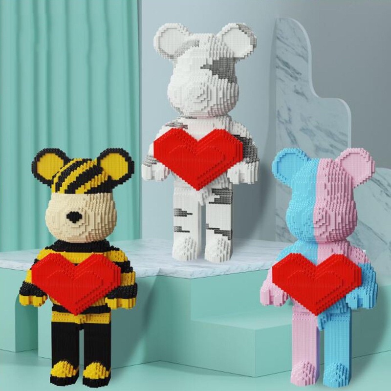 (Sẵn hàng HCM) Tặng kèm búa - Gấu 55cm Đồ chơi lắp ráp gấu BRICKBEAR ...
