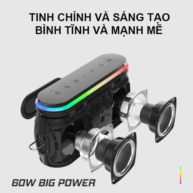 Loa Bluetooth 5.3 Xdobo X8 III Công Suất 60W Tích Hợp Power Bank Chống Nước IPX7 Hỗ Trợ Thẻ TF, DSP, TWS, Dải Led RGB | BigBuy360 - bigbuy360.vn