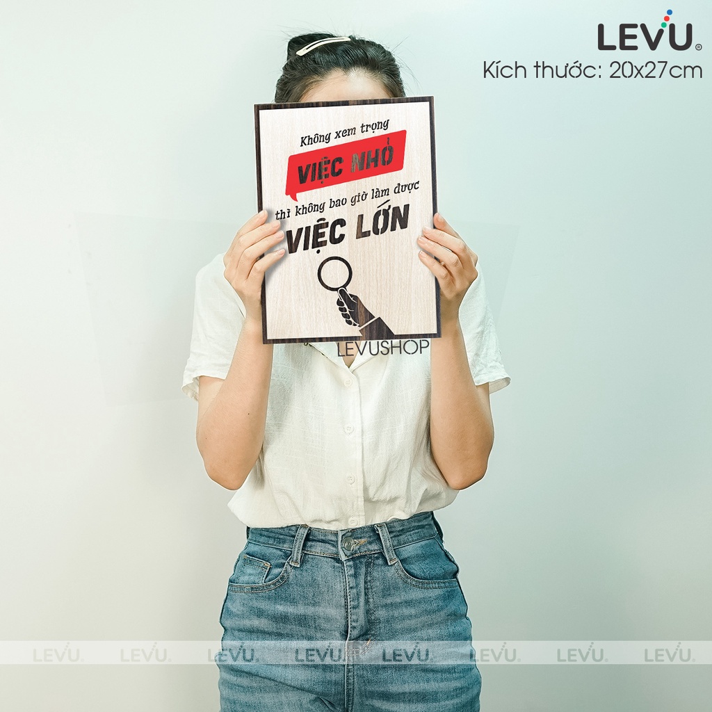 Tranh Tạo Động Lực LEVU067 bằng gỗ khắc laser cao cấp