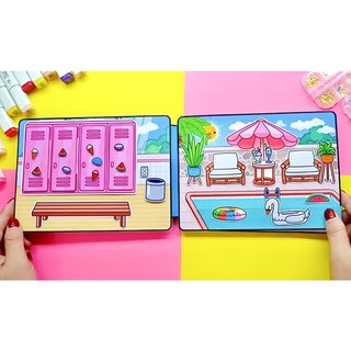 Toca đi hồ bơi cùng Enid - Búp bê giấy
