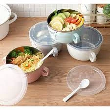 BÁT ĂN CHÁO MÌ PHỞ loại 2 lớp cách nhiệt, ca úp mỳ đa năng - giao mẫu ngẫu nhiên