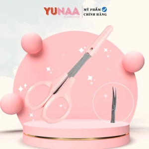Kéo cắt mi thép, đầu cong - chuyên dụng cho Makeup - Tỉa lông mi, lông mày, lông mũi