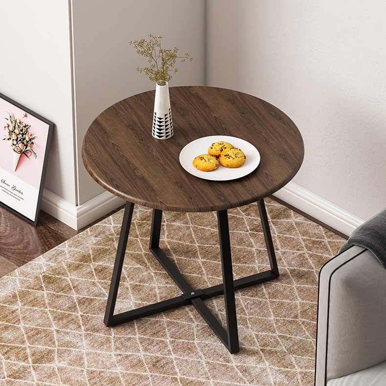 Bàn Trà Cafe Chân xéo, Bàn Sofa Mặt Gỗ Chân Sắt Chắc Chắn Hiện Đại - GM85