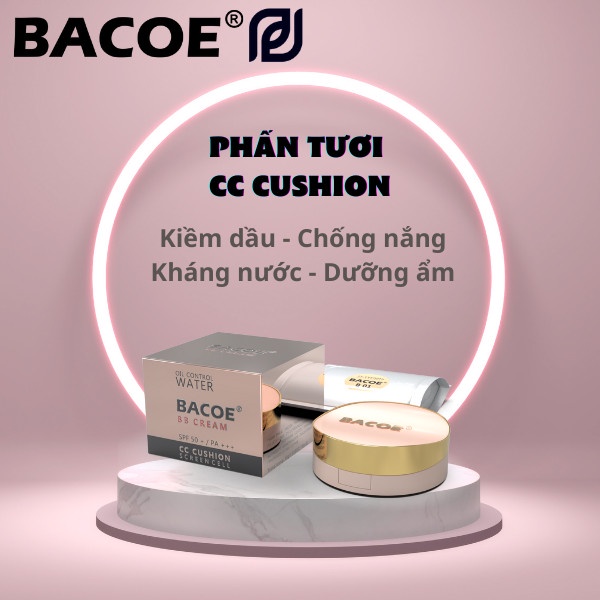 Phấn Nước Bacoe Có Tặng Lỏi CC Cushion BACOE Phấn Tươi BaCOE 3 Màu Năng Động