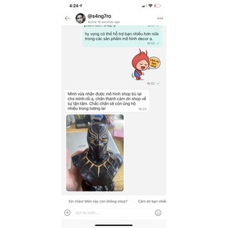 Mô hình báo đen tượng bán thân Black panther kích thước 18cm chất liệu đá resin cao cấp