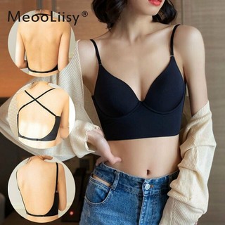 -Áo Lót Nữ Đúc Su 2 Dây  Bản To Thiết Kế Hở Lưng , Có Gọng Nâng Ngực  Sexy 2024